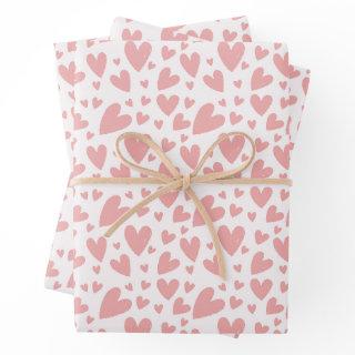 Cute Hand Drawn Heart Love Pattern   Sheets