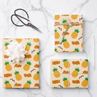 Cute Hand Drawn Pineapple Pattern  Sheets