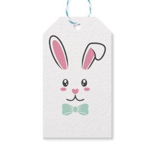 Cute Handsome Easter Bunny Ears Face Happy Easter  Gift Tags