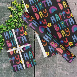 Cute Happy Birthday Colorful Pattern