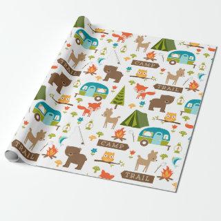 Cute Happy Campers Woodland Pattern
