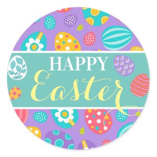 Cute Happy Easter Classic Round Sticker