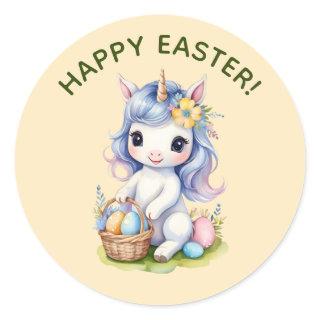 Cute Happy Easter Unicorn Sticker