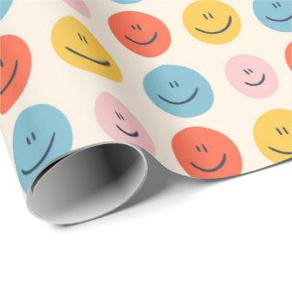 Cute Happy Face Blobs Spotty Fun Pattern