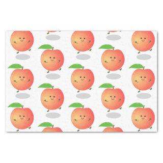 Cute happy peach yellow cartoon tissue paper