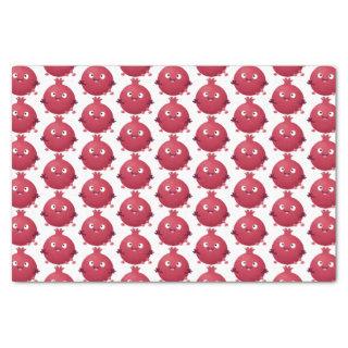 Cute happy pomegranate fruit cartoon tissue paper