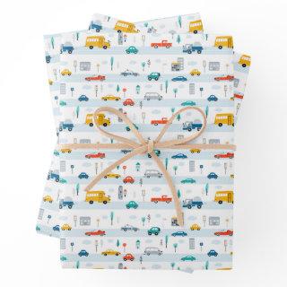 Cute Highway Vehicle Pattern  Sheets