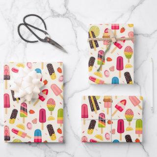 Cute ice cream party pattern   sheets