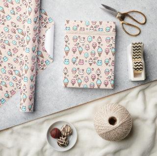 Cute Ice Cream Pattern Minimal Pastel Colors