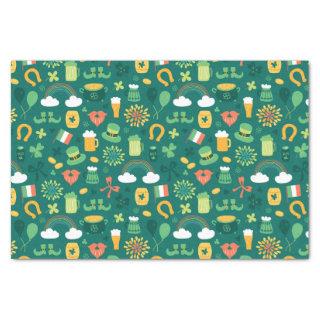 Cute Irish Icon Pattern Tissue Paper