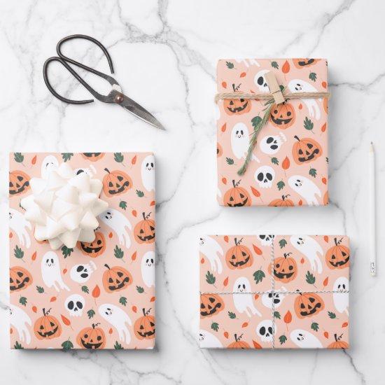Cute Jack-O-Lantern & Ghost Pattern  Sheets