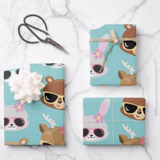 Cute Kawaii Animals Sunglasses in Blue   Sheets