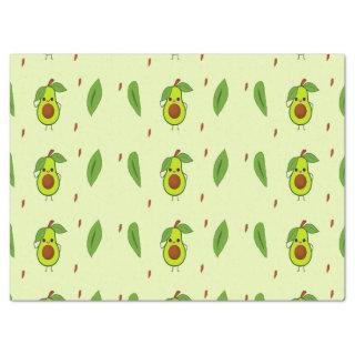 Cute kawaii avocado tissue paper