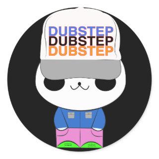 Cute kawaii dubstep panda classic round sticker