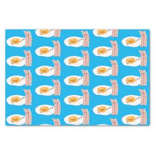 Cute kawaii egg and bacon cartoon illustration tissue paper