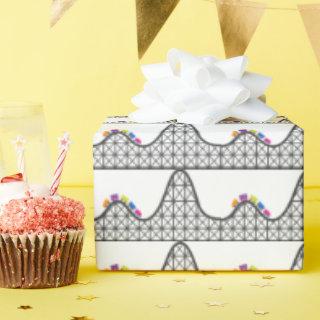 Cute kids roller coaster pattern party wrap