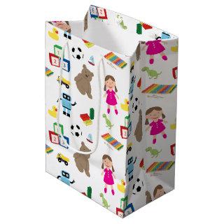 Cute Kids Toys Pattern Medium Gift Bag