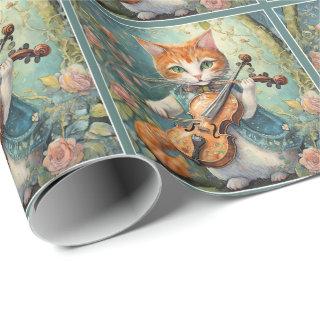 Cute Kitty Playing the Violn