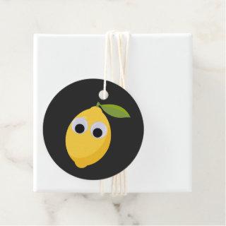 Cute Lemon Character with Googly Eyes  Favor Tags