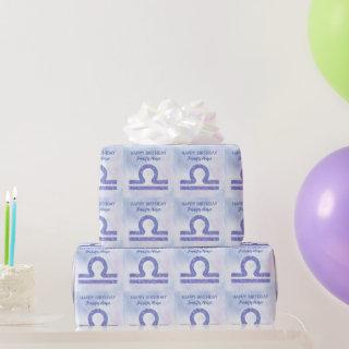 Cute Libra Sign Custom Purple Happy Birthday