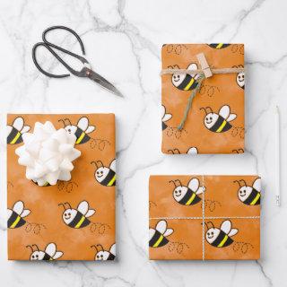 Cute Little Bee Pattern Watercolor Baby Shower  Sheets