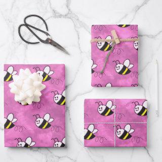 Cute Little Bee Pattern Watercolor Baby Shower  Sheets