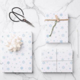 Cute Little Blue Snowflakes  Sheets