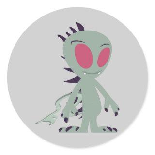 Cute little Chupacabra Classic Round Sticker