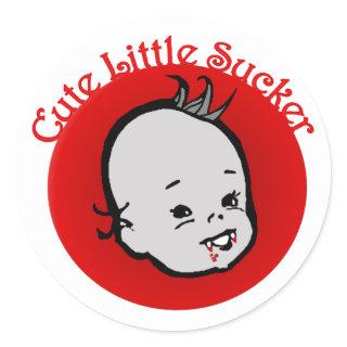 Cute Little Sucker Classic Round Sticker