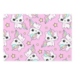 cute little unicorn stars pink background  sheets