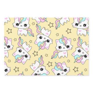 cute little unicorn stars yellow background  sheets