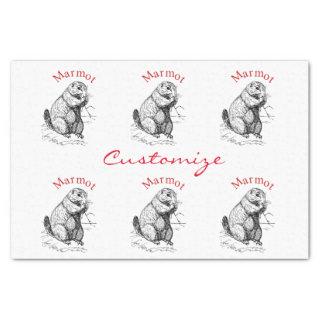 Cute Marmot Animal Thunder_Cove Tissue Paper