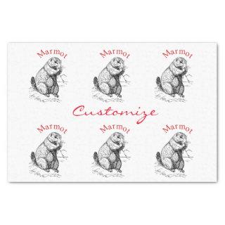 Cute Marmot Animal Thunder_Cove Tissue Paper