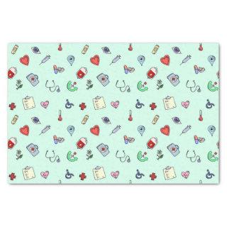 Cute Medical Icon Pattern Tissue Paper