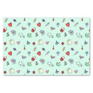 Cute Medical Icon Pattern Tissue Paper