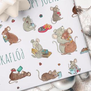 Cute Mice Reading Books Jolabokaflod  Sheets