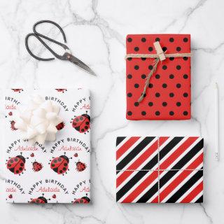 Cute Modern Red Ladybug Kids  Sheets