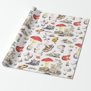 Cute Mushroom Frog Snail Forest Pattern