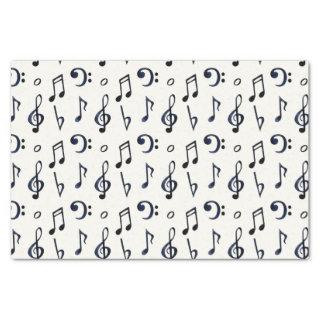 Cute Musical Notes Pattern Tissue Paper