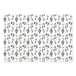 Cute Musical Notes Pattern  Sheets