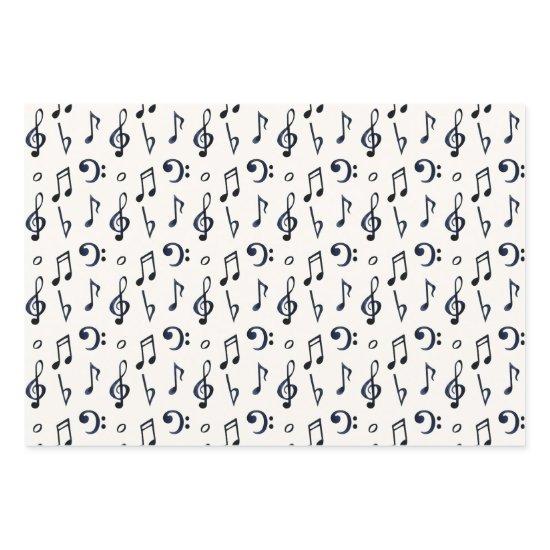 Cute Musical Notes Pattern  Sheets