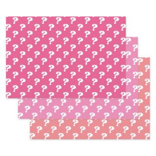 Cute Mystery Gift Wrapper (Question Mark) (Pinks)  Sheets
