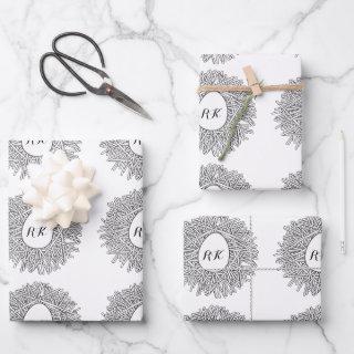 Cute Nest & Egg - Personalized Initials & Name  Sheets