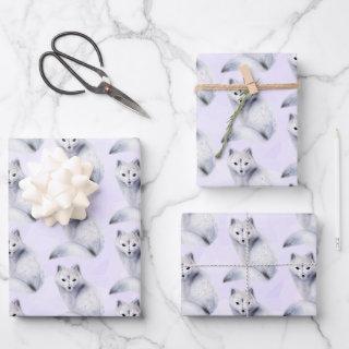 Cute Nordic Fox with Floral Markings Boho Pattern  Sheets