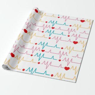 Cute Nurse EKG Pattern Heart Cardiogram Surgeon