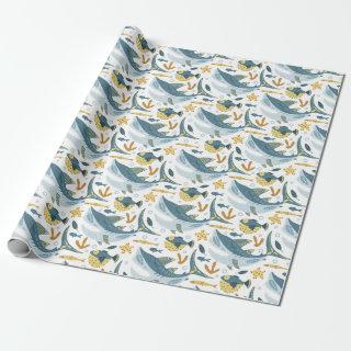 Cute Ocean Under The Sea Shark Animals Pattern