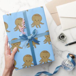Cute Octopus Cartoon Embroidery Print Custom