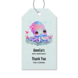 Cute Octopus Sea Creature Event Thank You Gift Tags