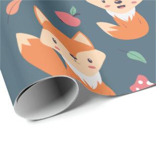 Cute Orange Fox Animal Pattern