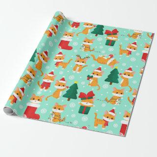 Cute Orange Tabby Christmas  Sheets